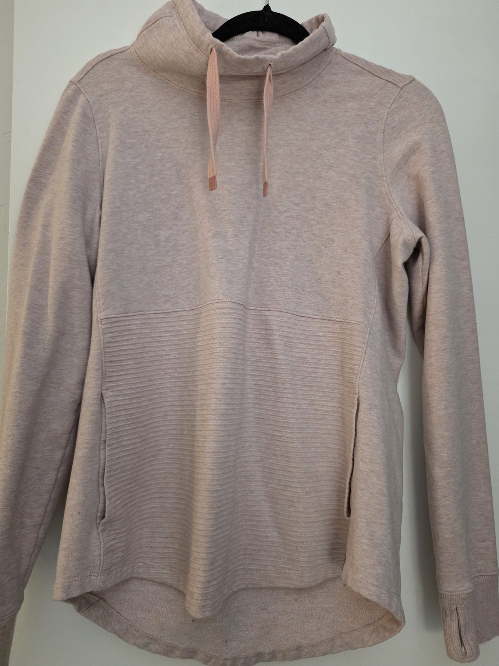 L.L. Bean Women's Crewneck Pullover Hoodie in Light Pink